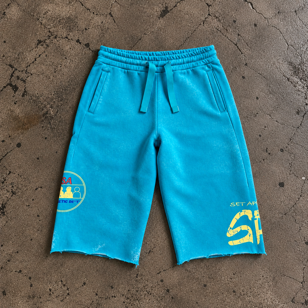 COMING TO LONDON SWEATSHORTS - BLUE