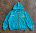 COMING TO LONDON ZIP HOODIE - BLUE