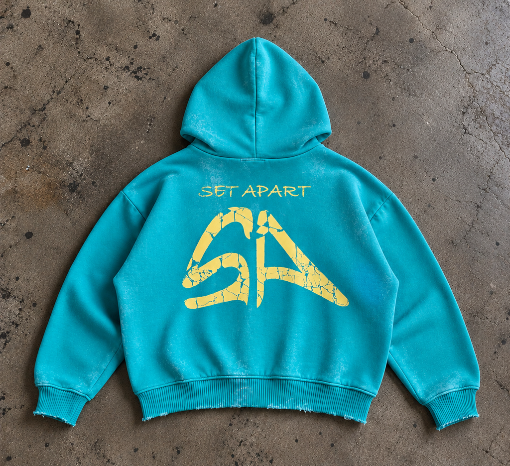 COMING TO LONDON ZIP HOODIE - BLUE